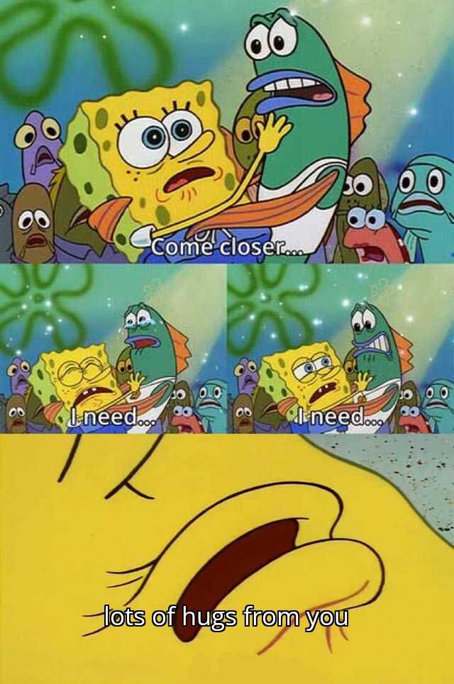 cartoon spongebob with caption saying that he is not a good person