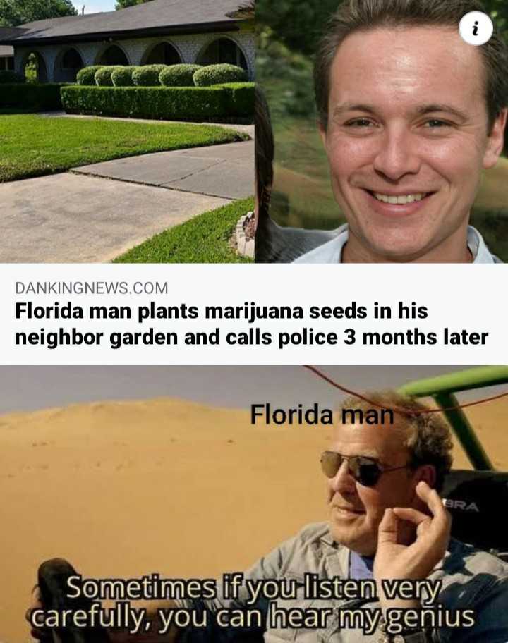 man in a car talking on a cell phone and a picture of a house