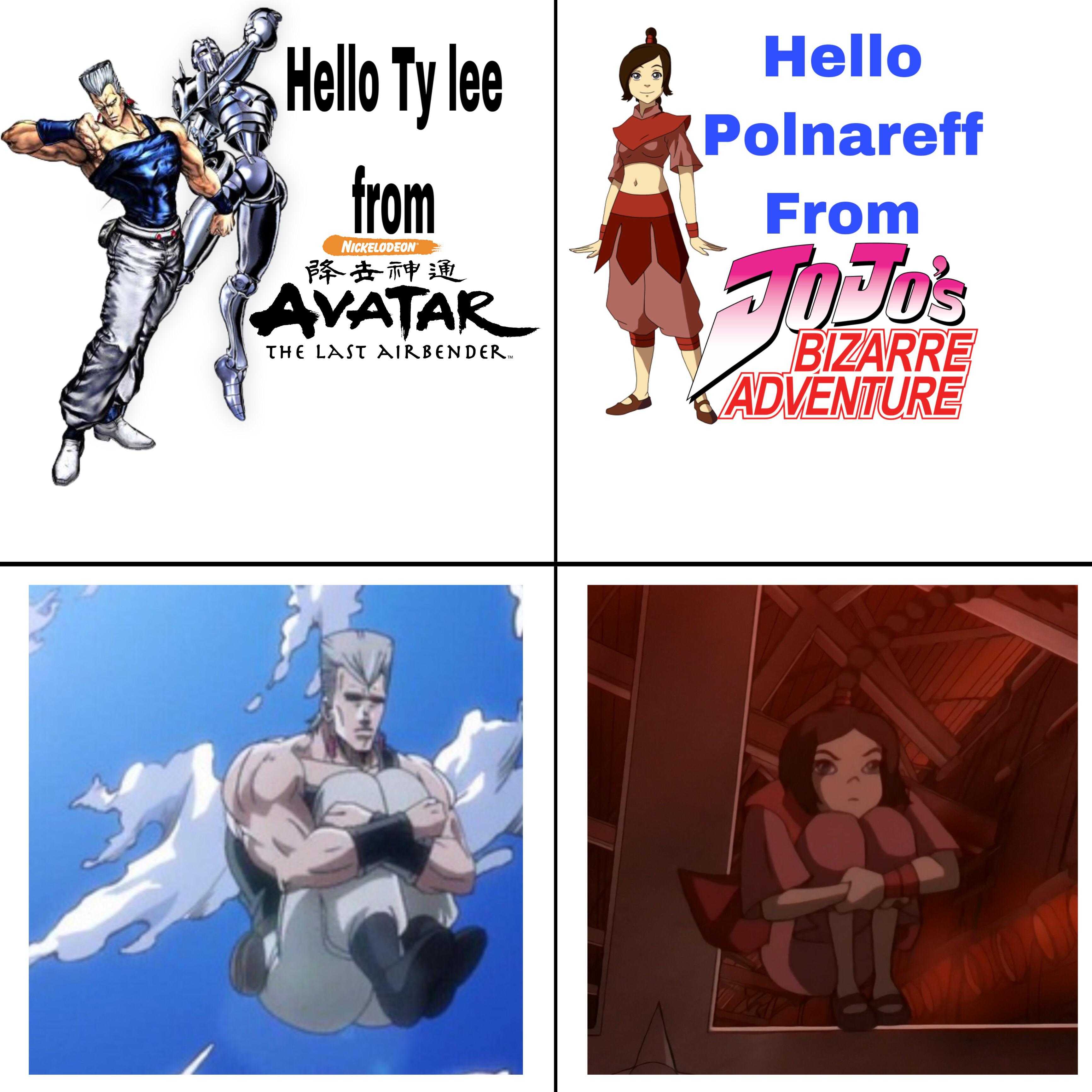 four different pictures of a cartoon character with a caption of a hero