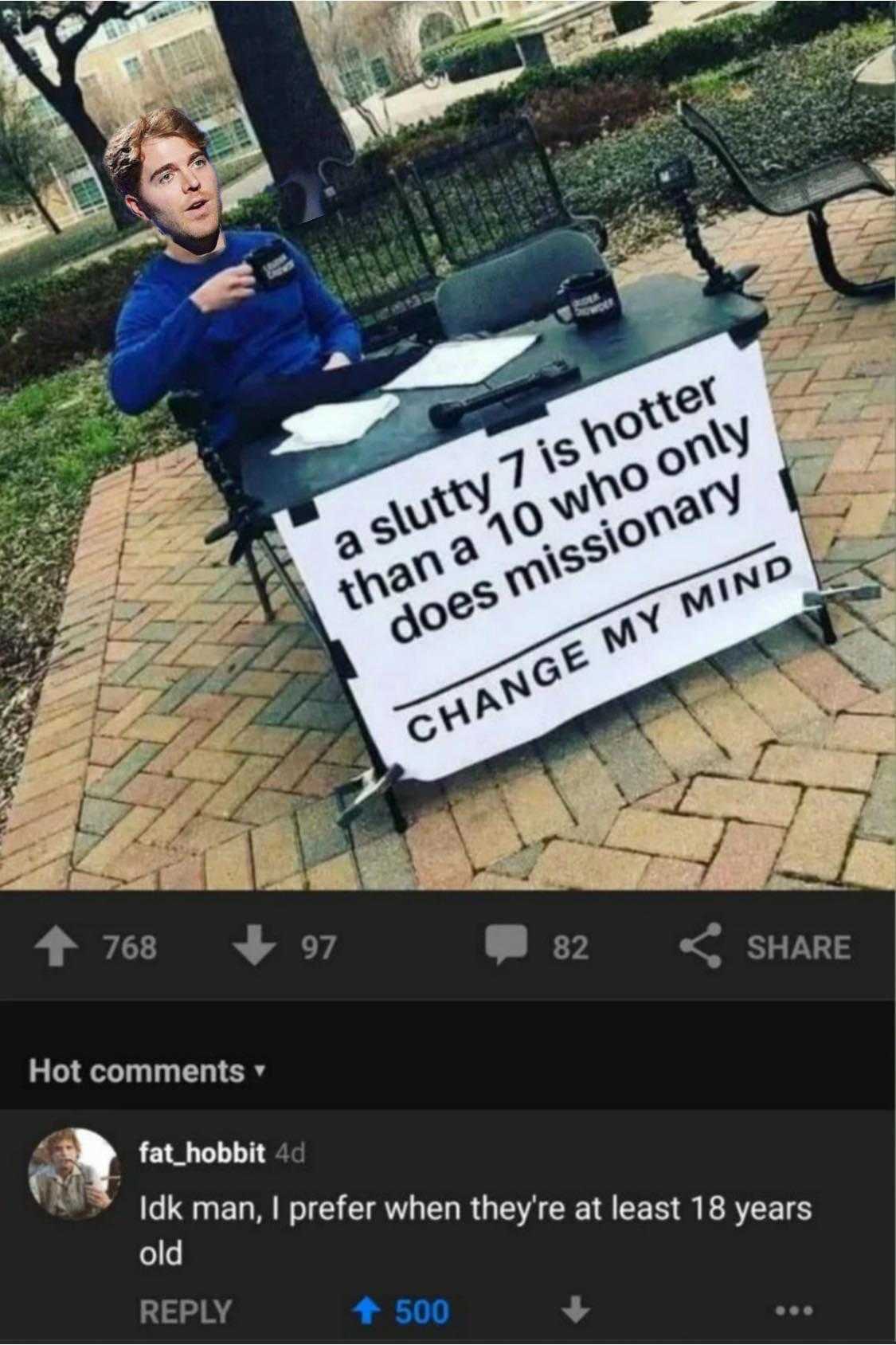 a man sitting on a bench with a sign that says, a study is hotter than a 10 - year