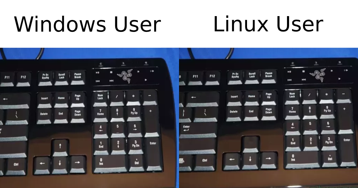 there are two different views of a computer keyboard with a blue background