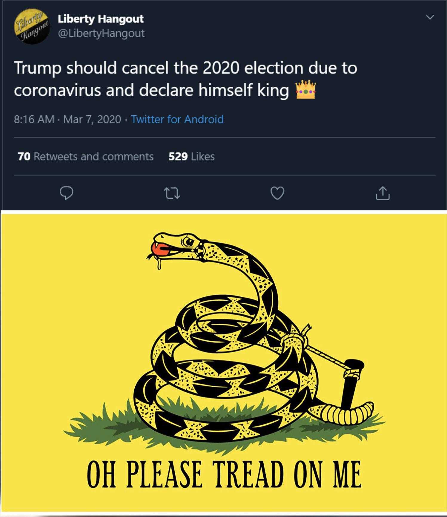 a tweet with a picture of a snake and a snake on it