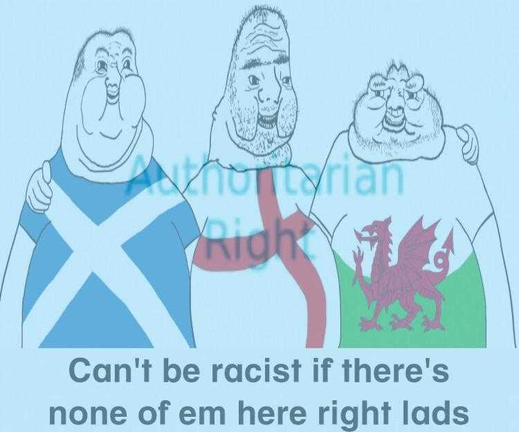 cartoon of three men with scottish flags and a scottish flag