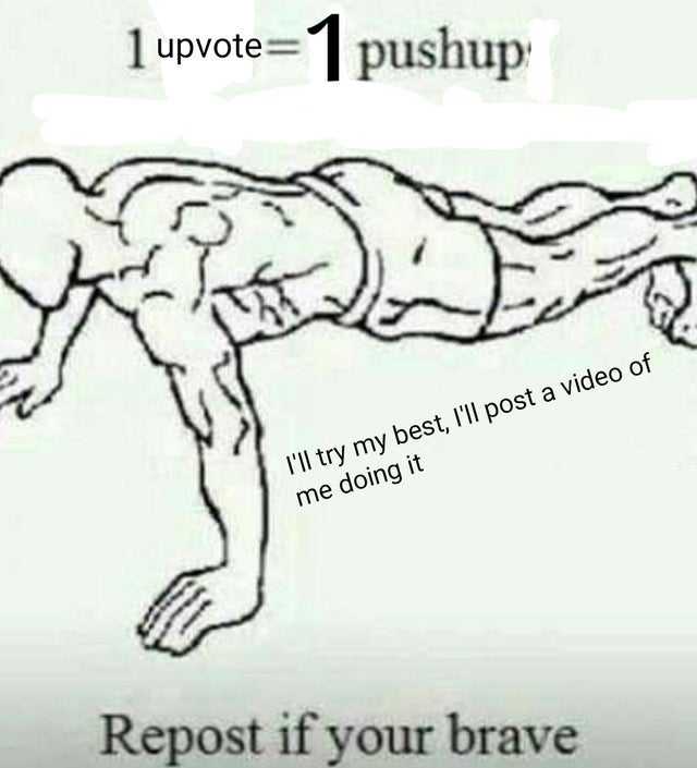 cartoon of a man doing push ups on a white background