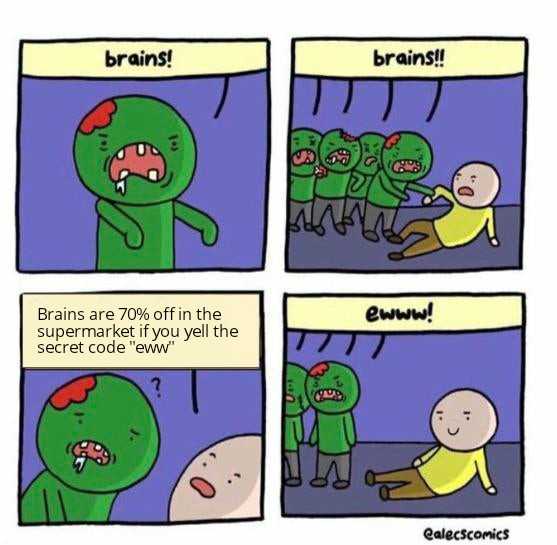 a cartoon of a comic strip with a cartoon of a man being attacked by a green alien