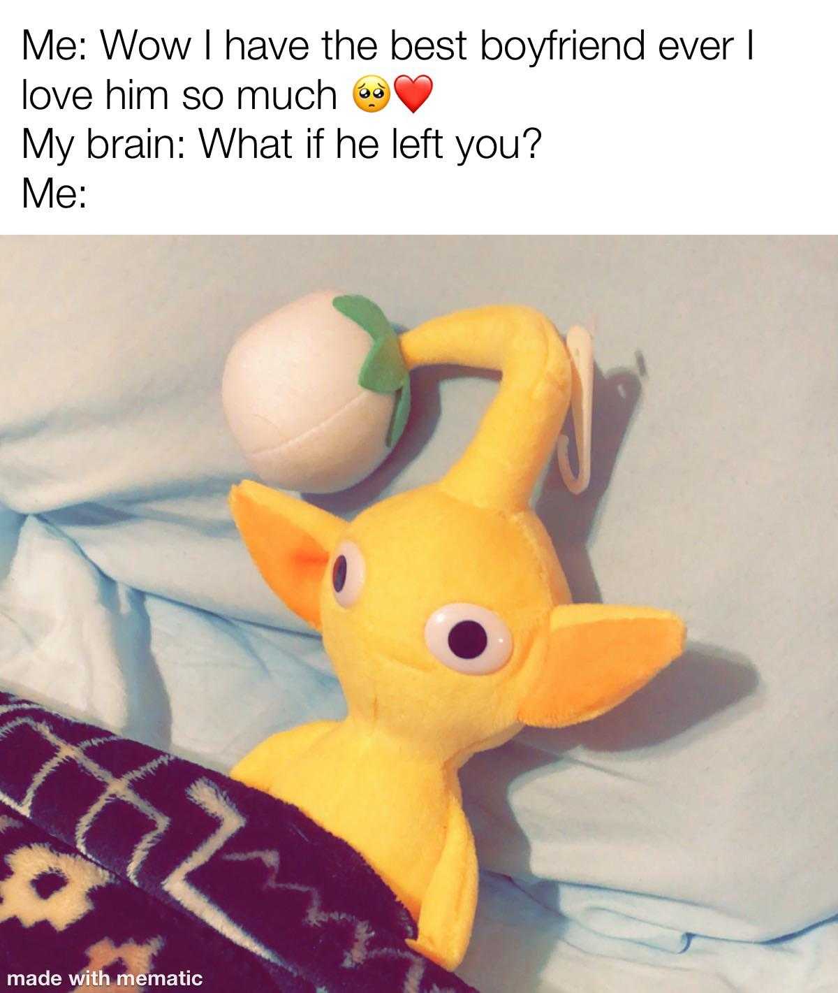 someone is trying to make a meme that is a stuffed animal