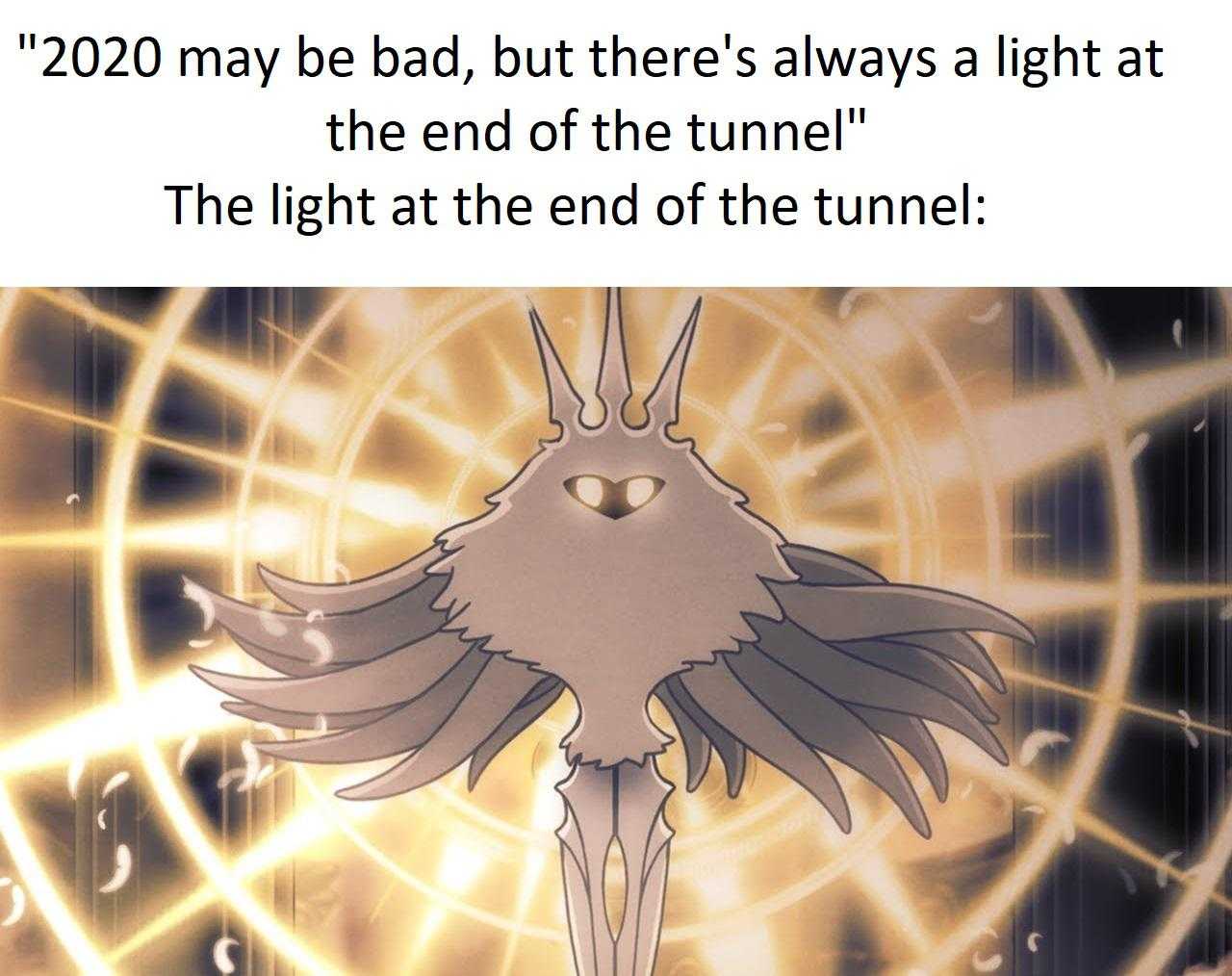 image of a cartoon character with a quote about the end of the tunnel