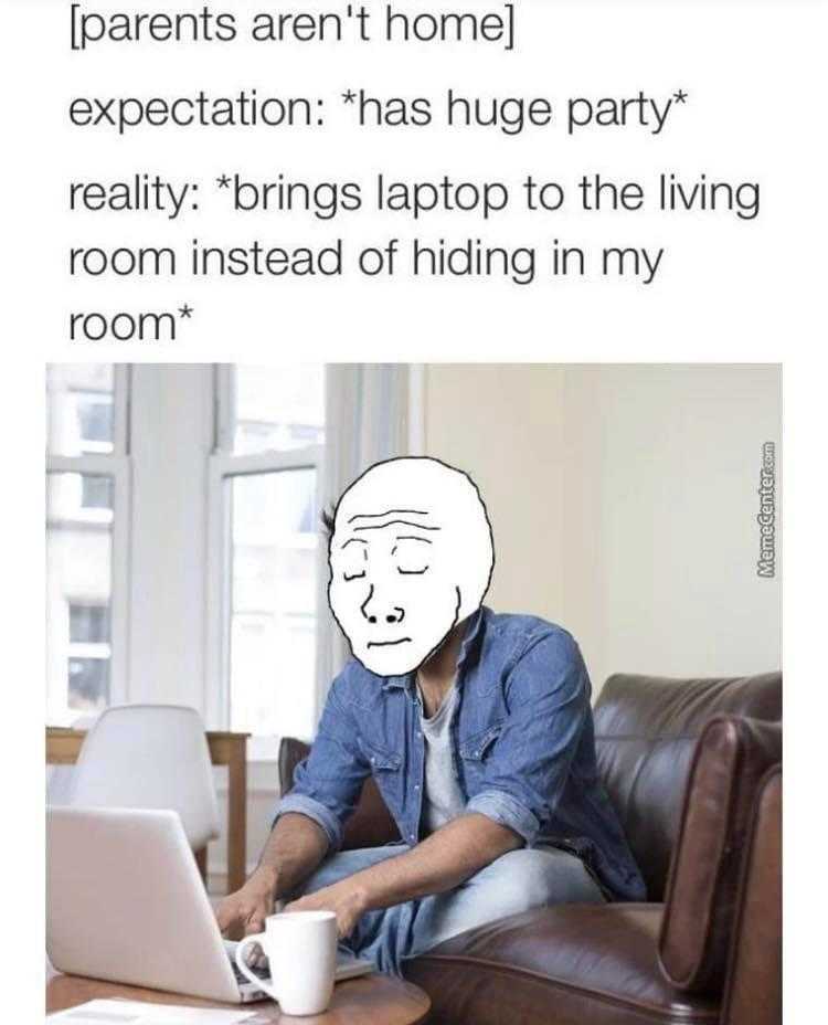 a cartoon picture of a man sitting on a couch with a laptop