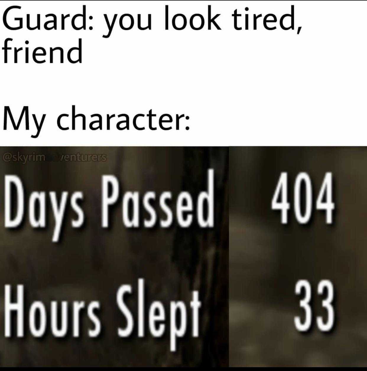 a close up of a clock with a text that reads, guard you look tired, friend, my character