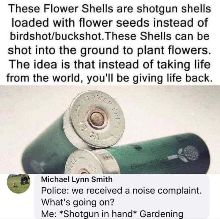 there are two shotgun shells on the ground with a caption