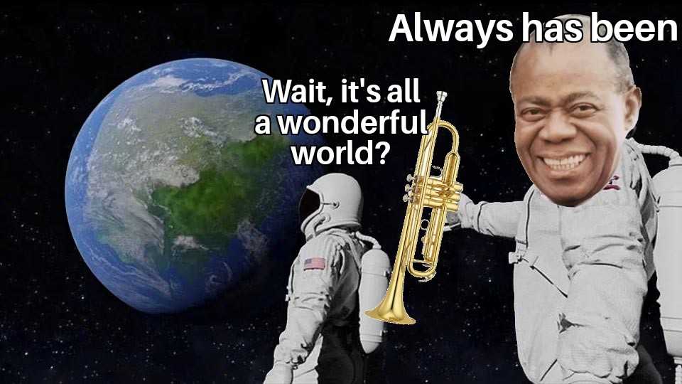 there is a man in a space suit holding a trumpet