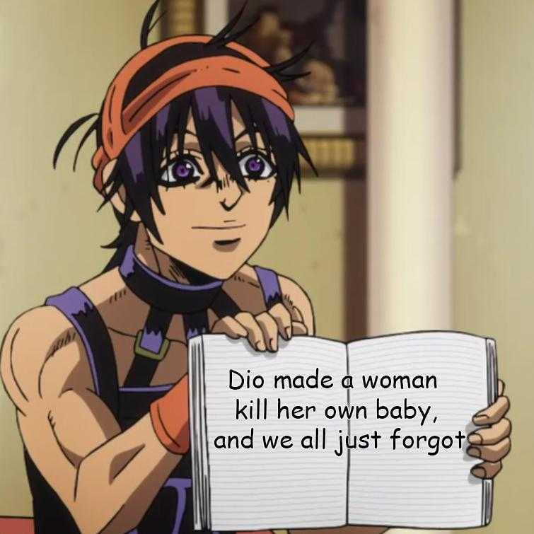 anime character holding a book with a quote on it