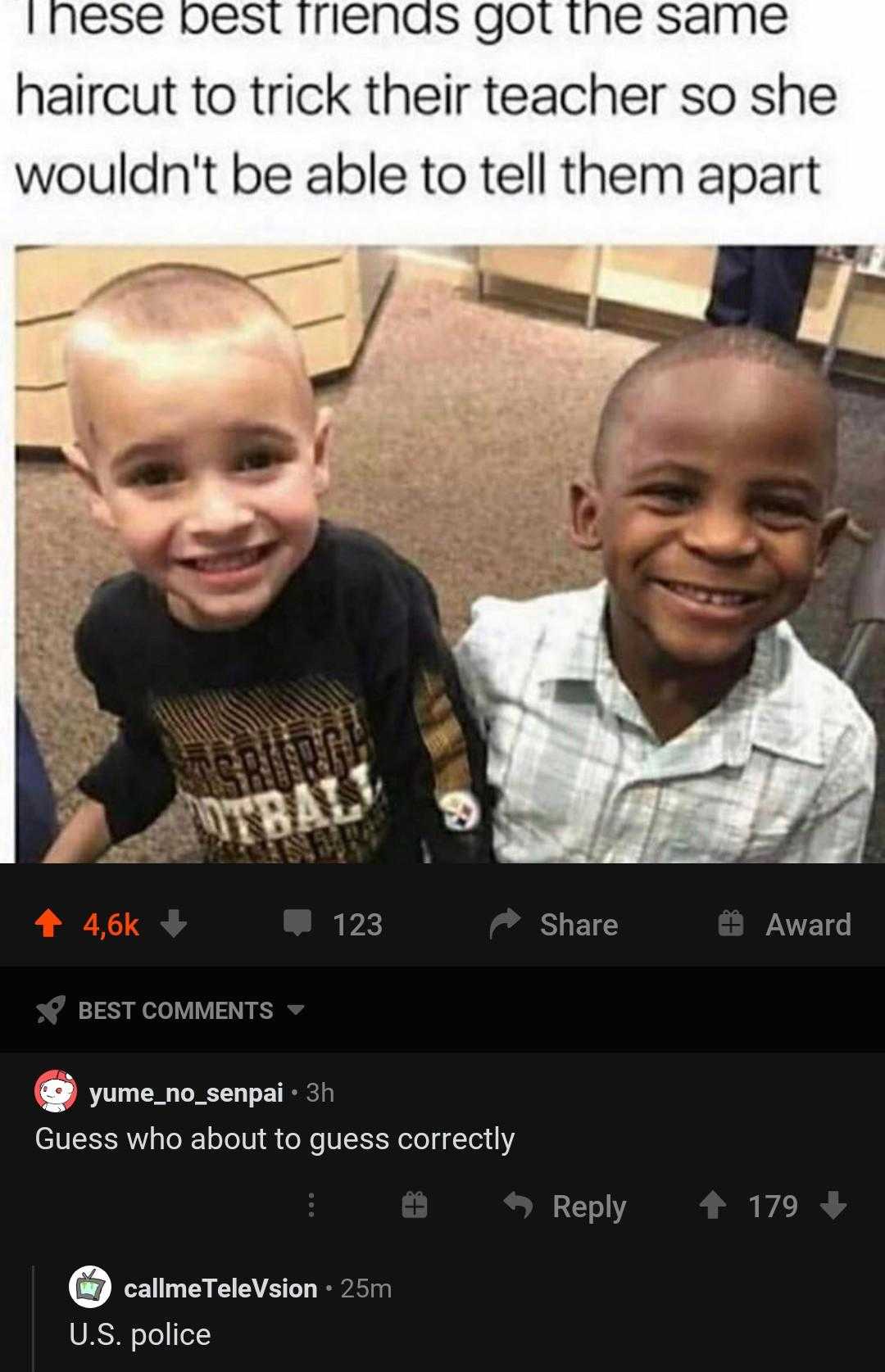 these best friends got the same habit to ask their teacher she wouldn ' t be able to tell them apart