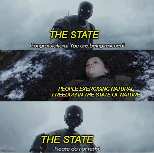 a picture of a star wars scene with a caption of the state and the state