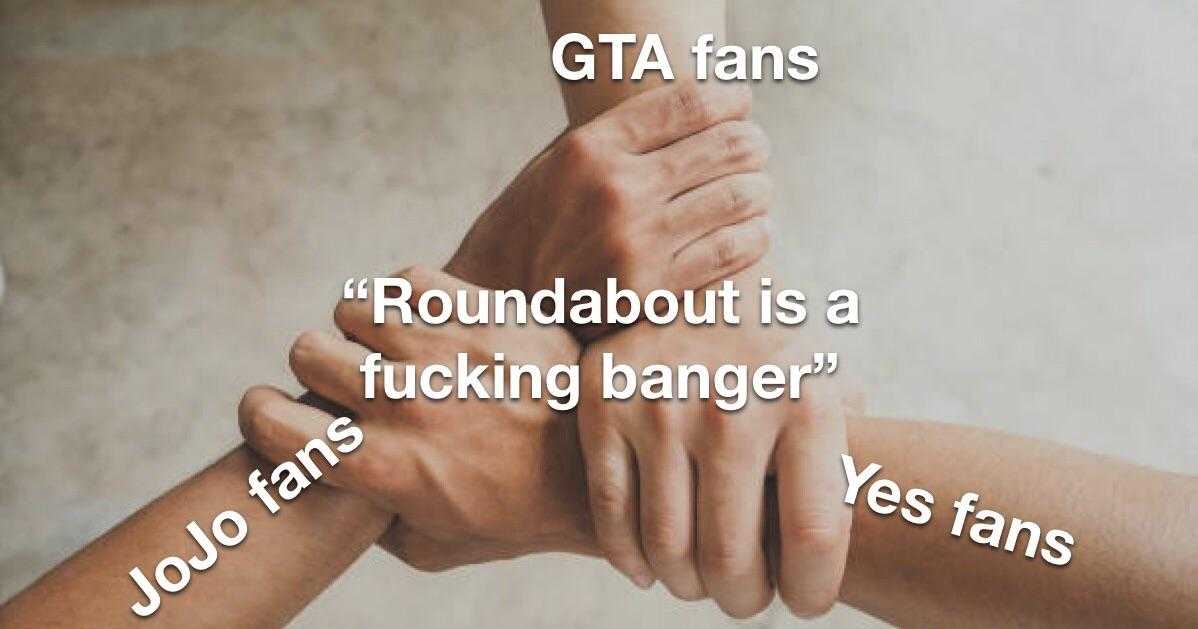 there are two hands holding each other with the words gta fans