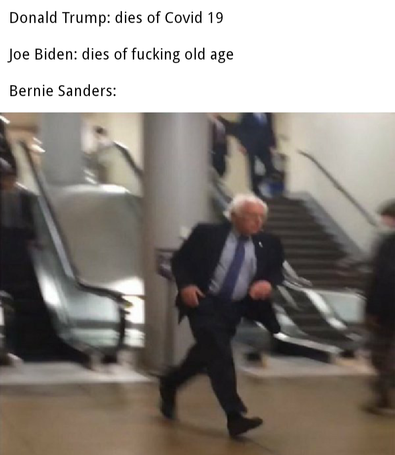 image of a man in a suit and tie running through a lobby