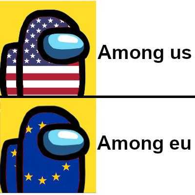 a cartoon of a pair of mittens with the american flag and the european flag