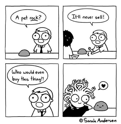 a comic strip with a cartoon of a man and woman talking to each other