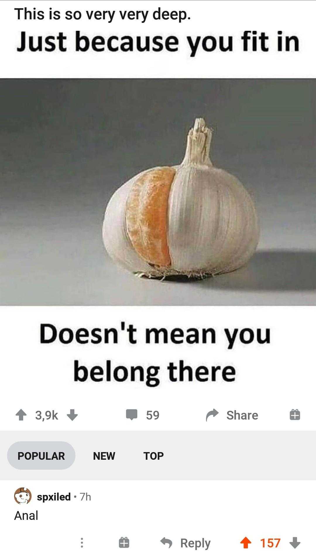 there is a picture of a garlic on the phone with the caption of a garlic