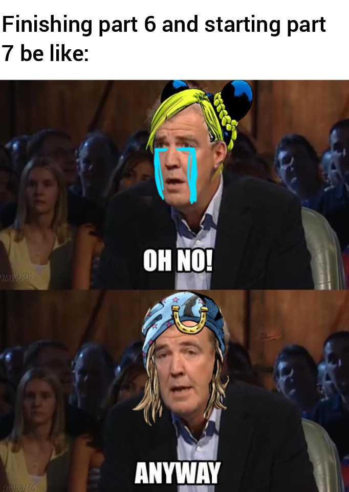 a picture taken from a tv show shows a man with a blue face and a yellow headband