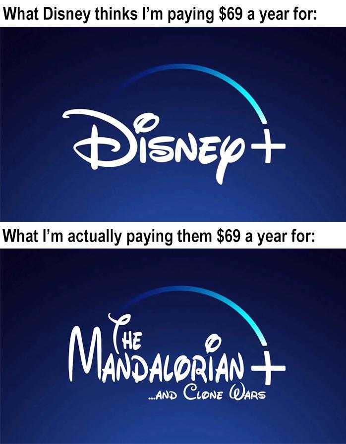 disney plus and the mandaloria logo