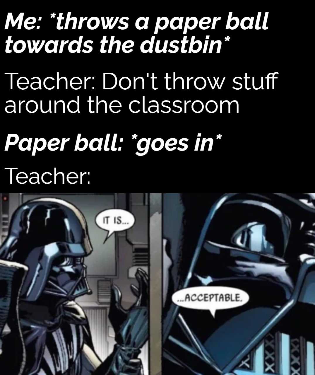 darth vader is the darth darth teacher