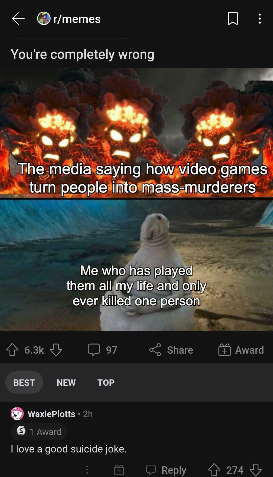 a screenshot of a meme with a caption of a video game being played