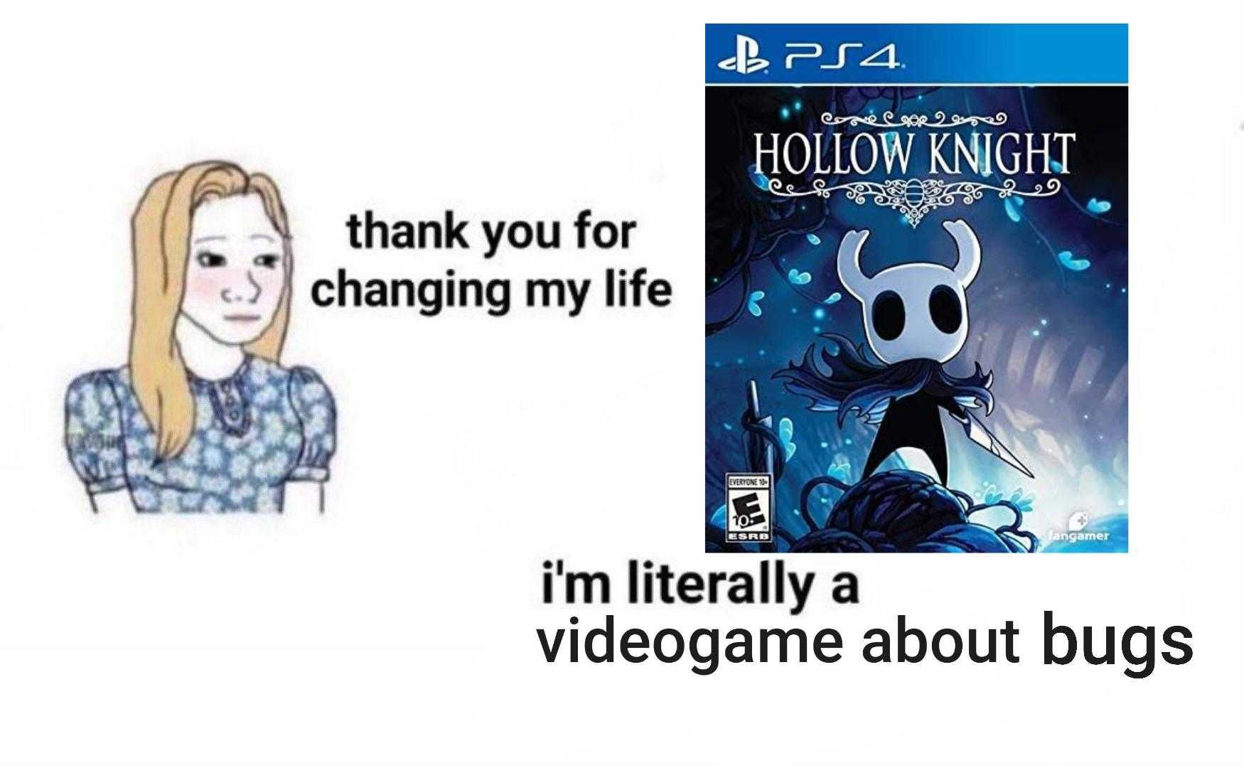 a cartoon picture of a woman with a video game about bugs