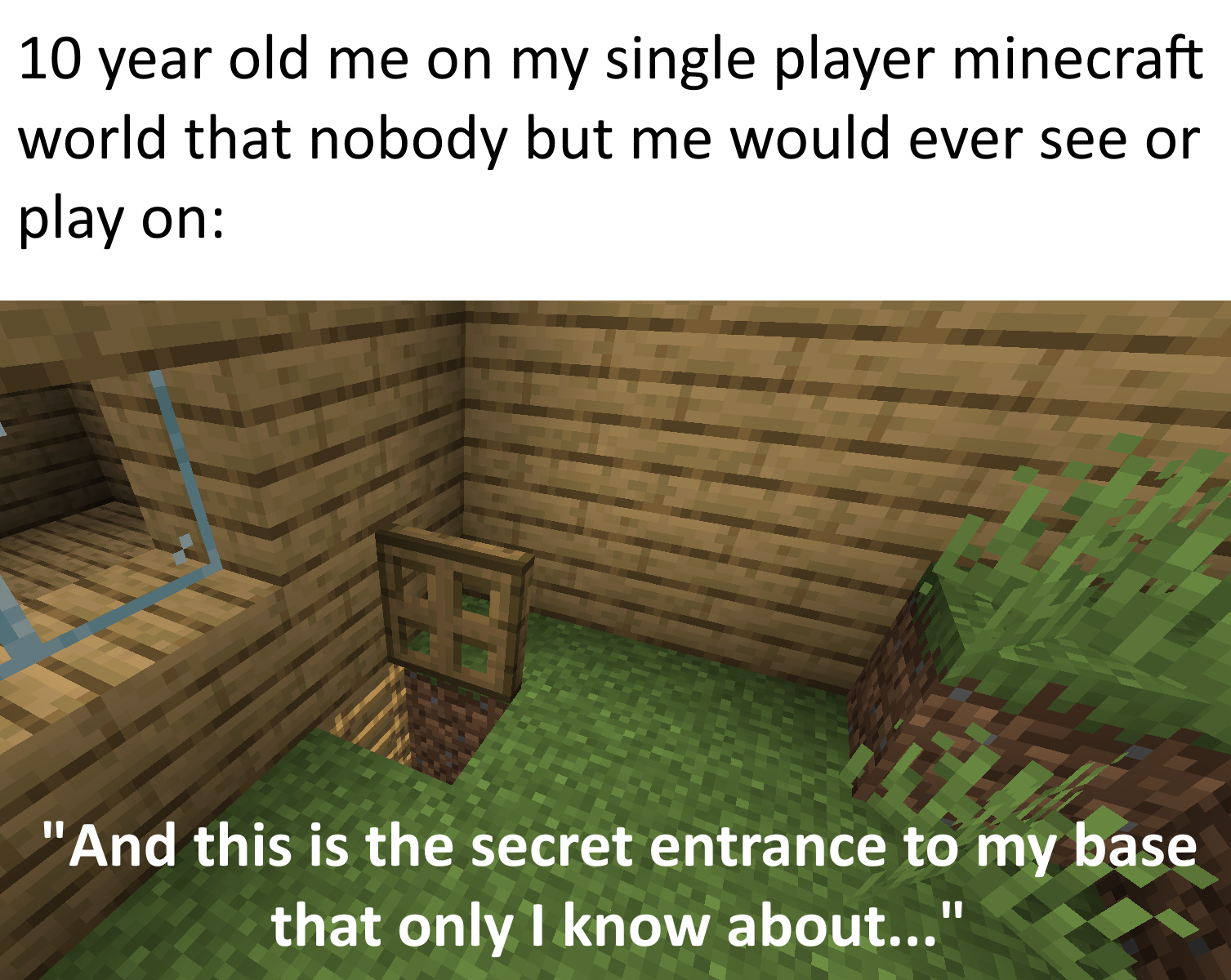 there is a picture of a minecraft room with a quote on it