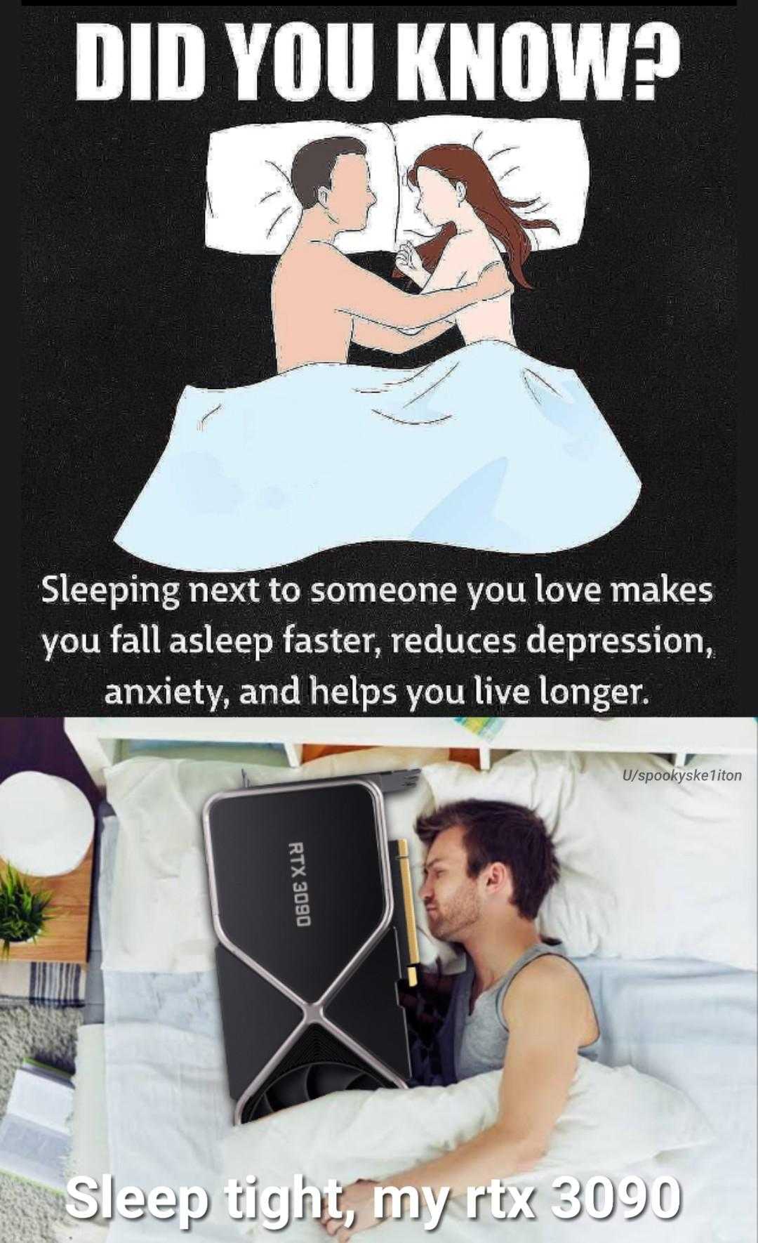 there are two pictures of a man and woman in bed