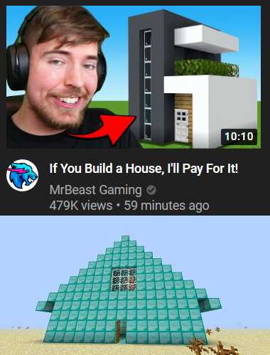 a picture taken from a video of a man playing minecraft