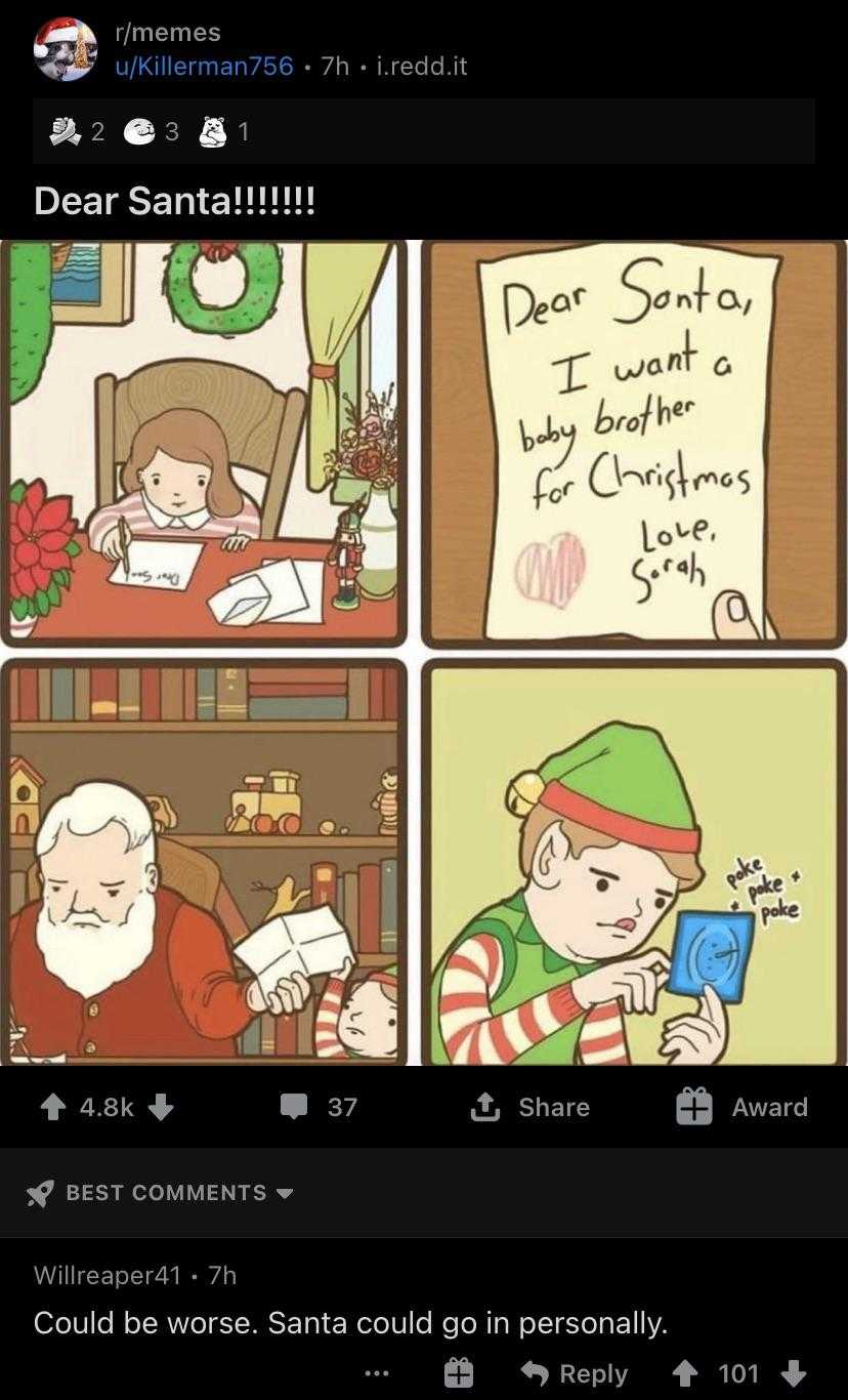 a cartoon of a santa clause is sitting at a desk