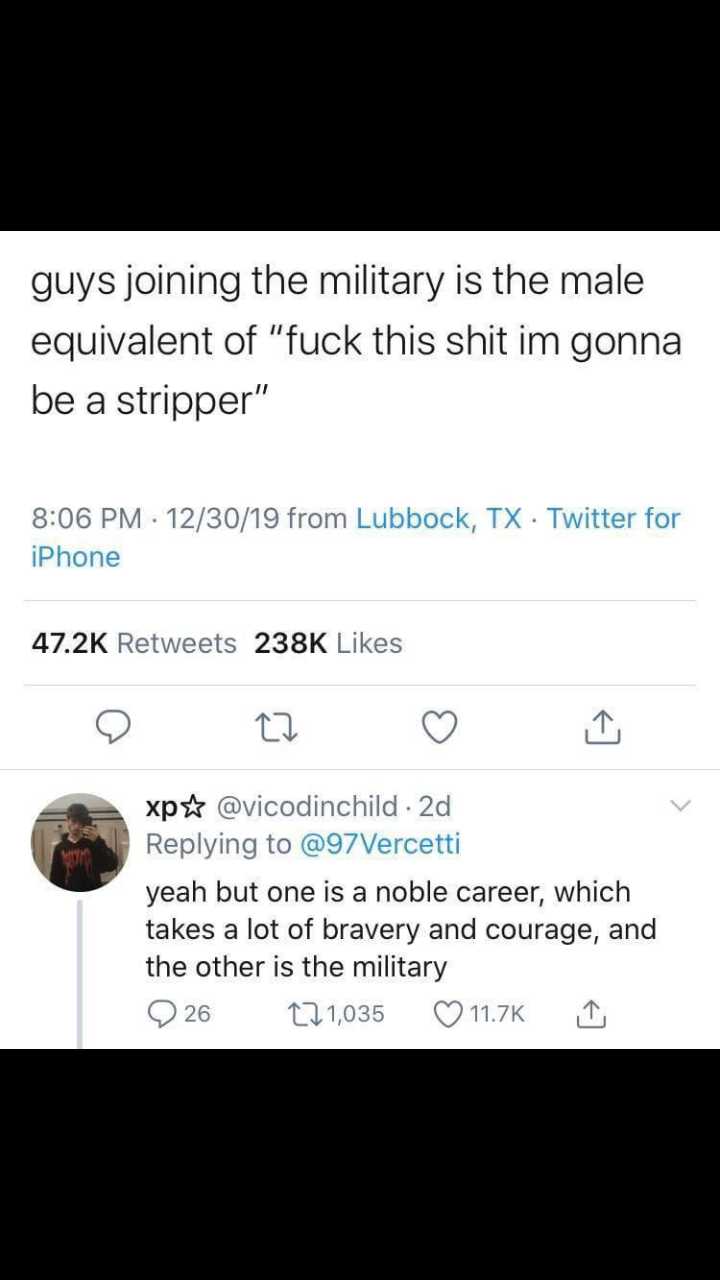 a tweet with a picture of a military man on it