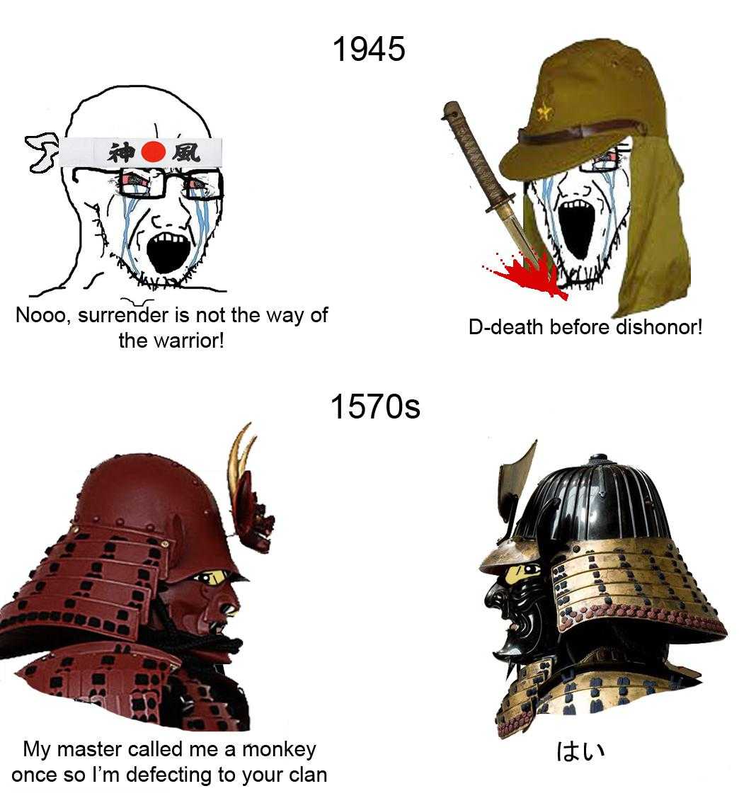 a bunch of different helmets with faces and a caption of a man