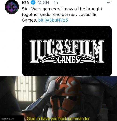 a twee message from a star wars fan about lucasfilm games