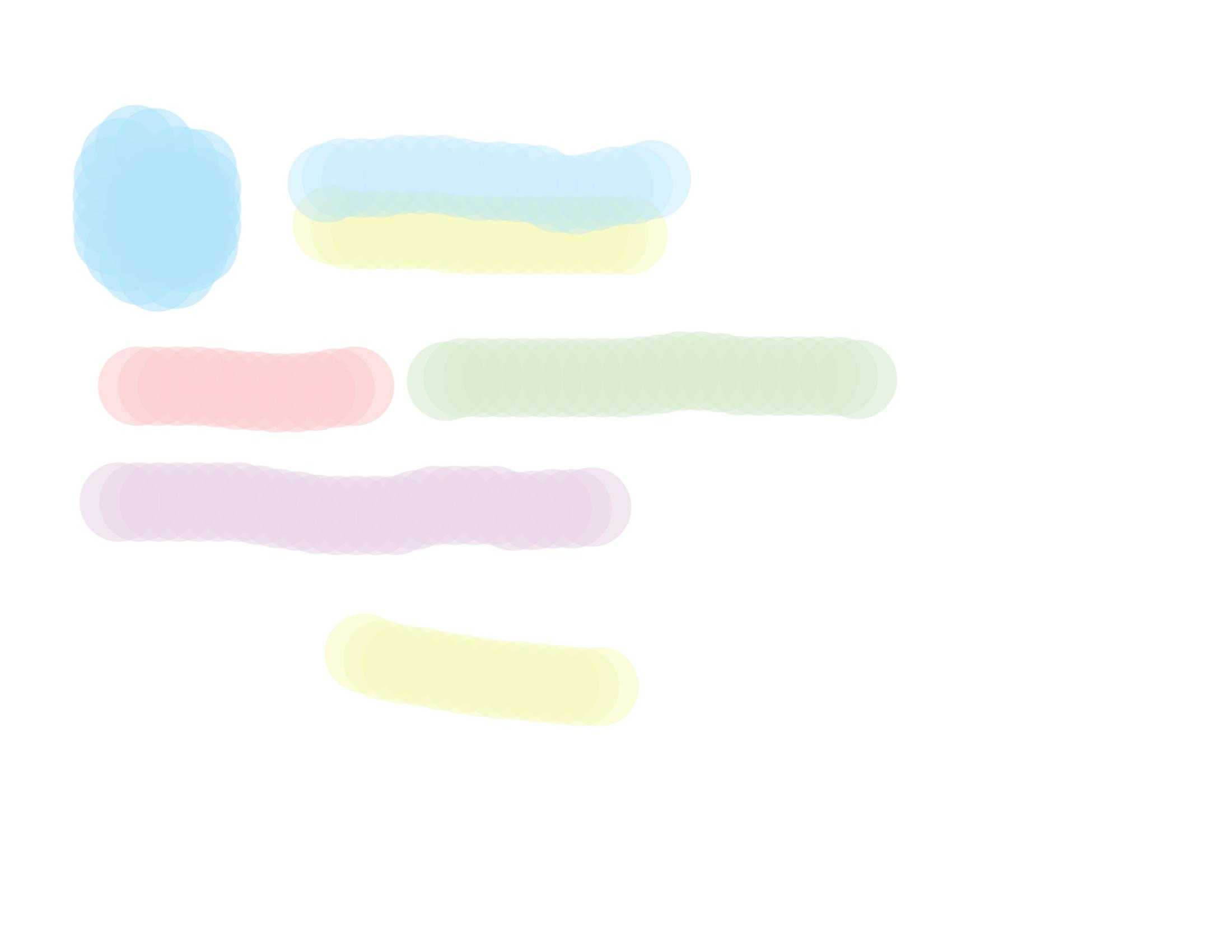 there are a lot of pastel paint on a white surface