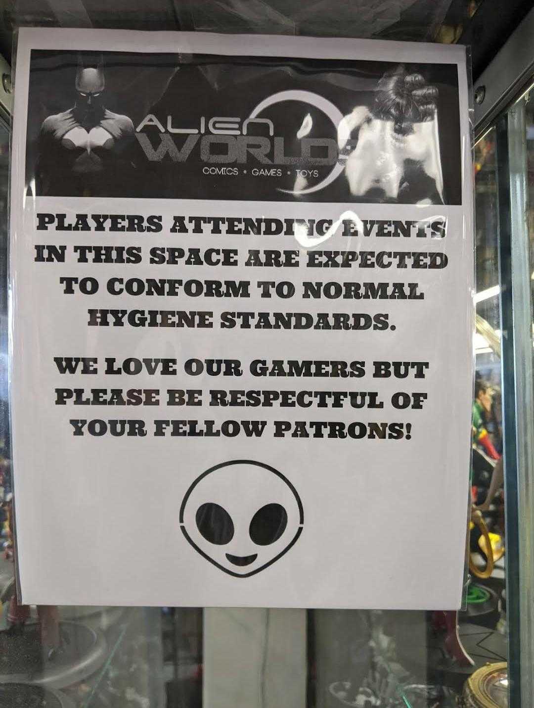 sign posted on a door of a store