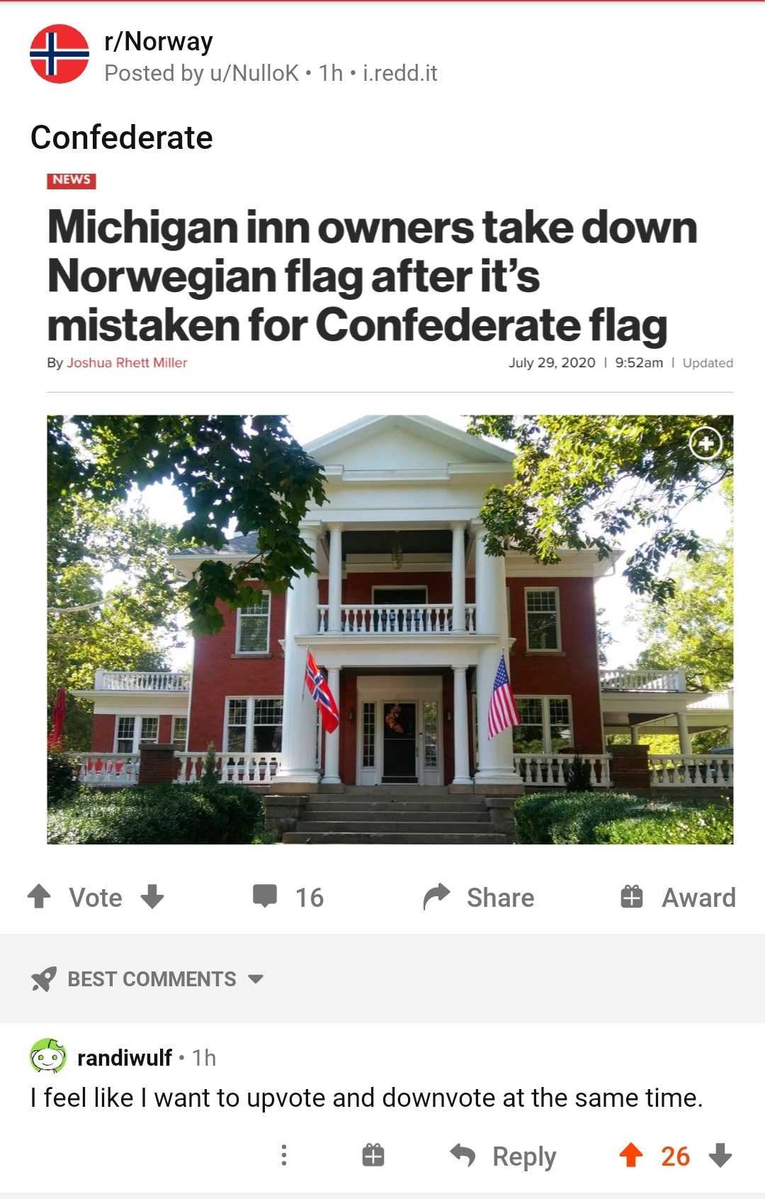 a screenshot of a news page with a picture of a house