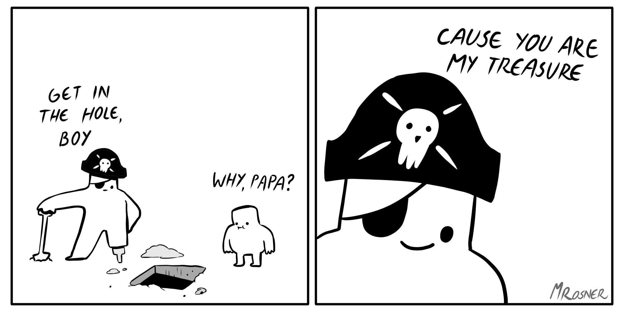 a cartoon of a woman in a pirate hat and a man in a pirate costume