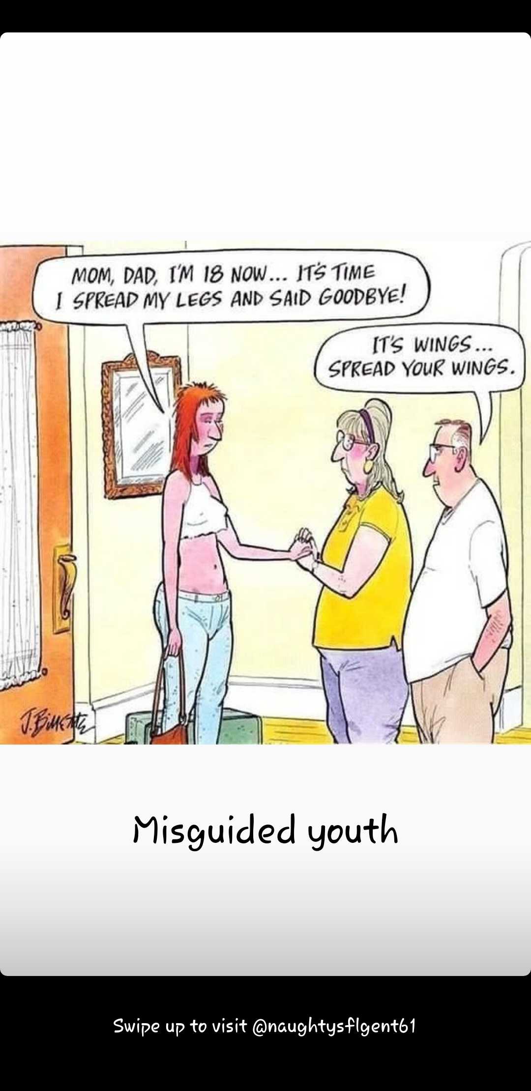 cartoon of a woman talking to a man about a woman who is wearing a yellow shirt