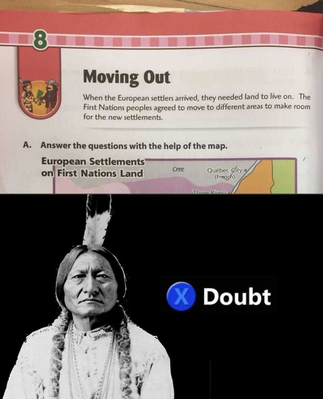 a picture taken from a newspaper with a picture of a native american woman