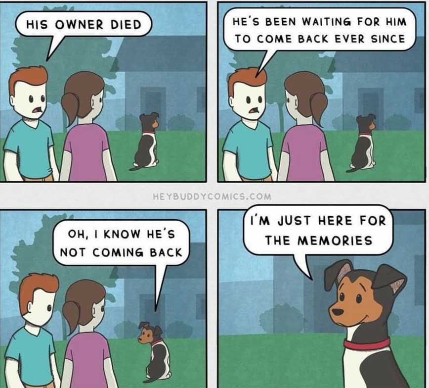 cartoon of a dog and a man talking to each other