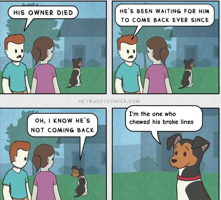 cartoon of a dog and a man talking to each other