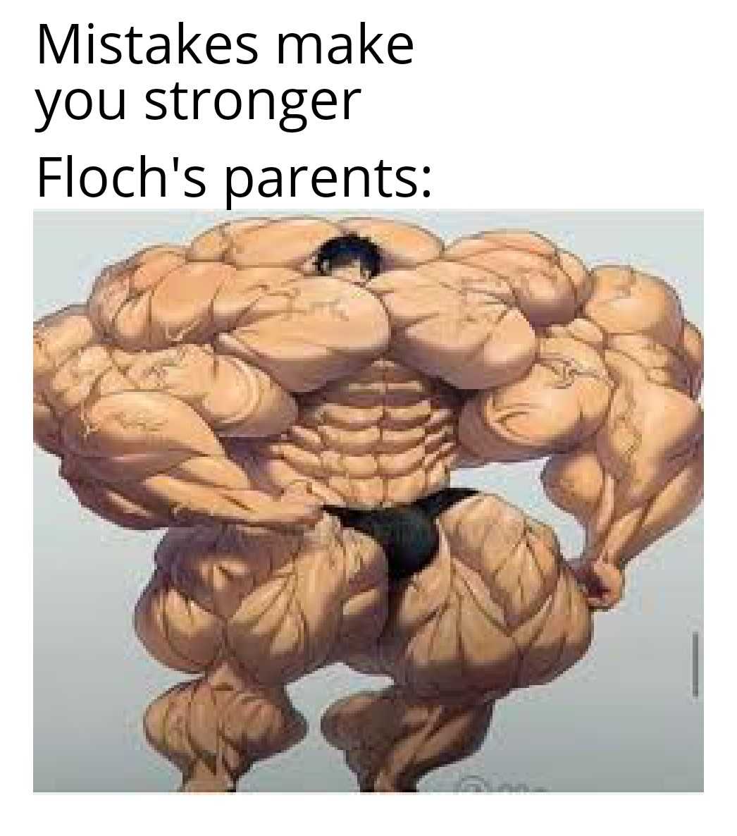 a picture taken from a cartoon of a man with a huge muscular body