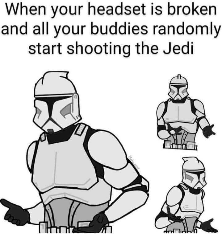 a cartoon drawing of a storm trooper with a helmet and a helmet on