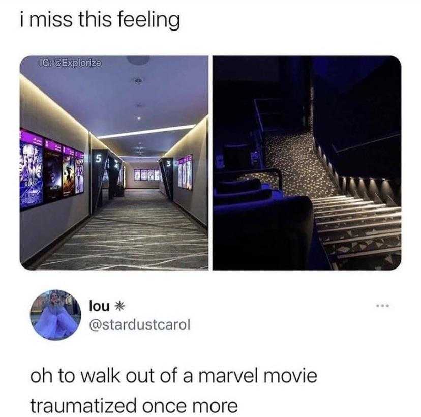 a picture taken from a twitter account of a movie theater