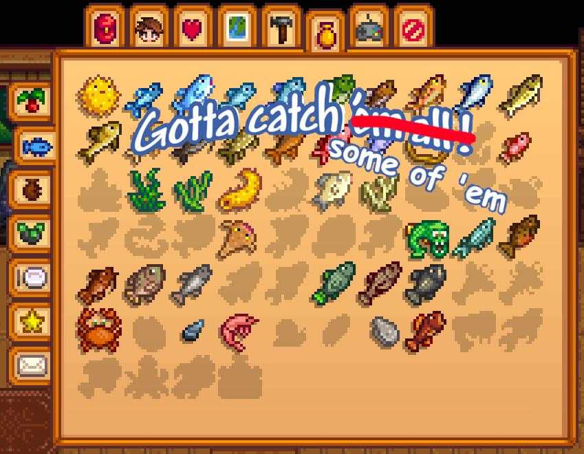 a screenshot of a game screen with a lot of items