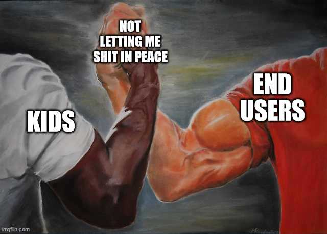 painting of two men arm wrestling with words saying not letting the shit in peace end users