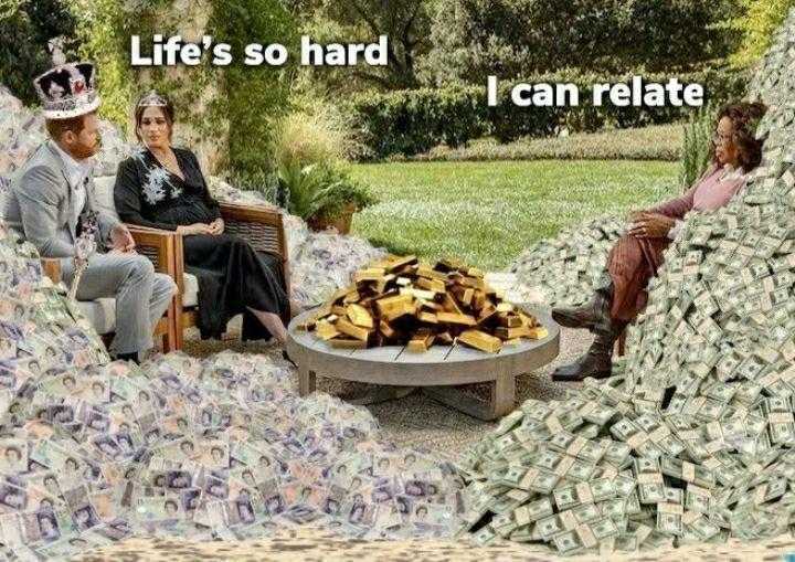 image of a pile of money with a woman sitting on a couch