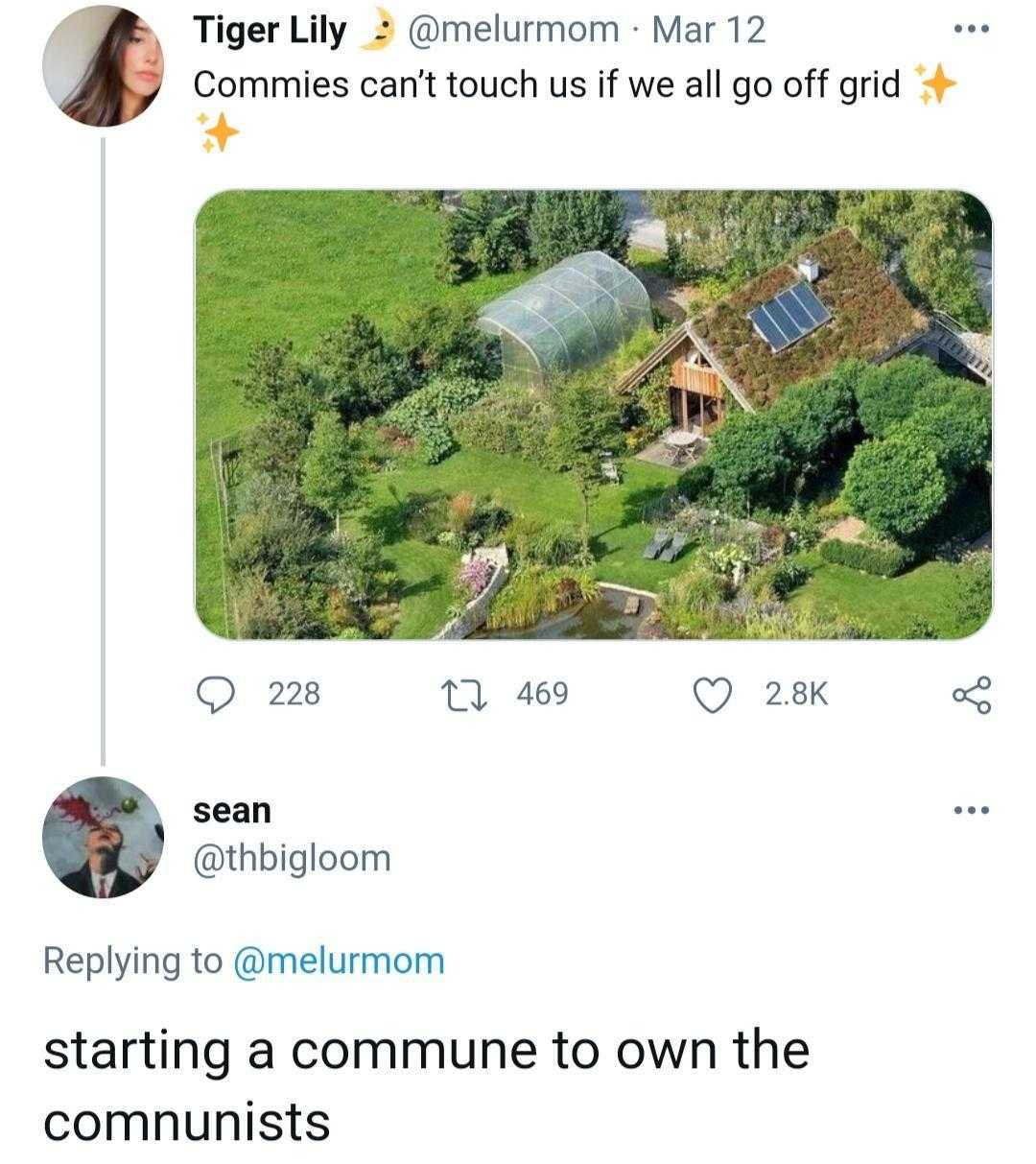 a close up of a person on a twitter account with a picture of a house